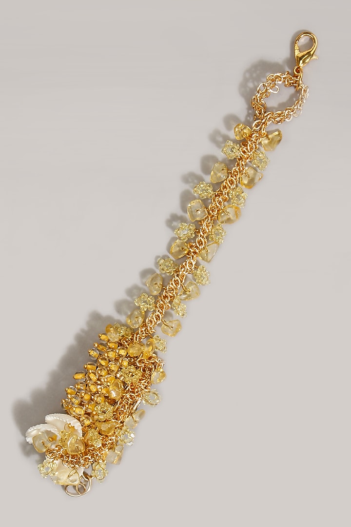 Gold Finish Shell Bracelet by House of D'oro at Pernia's Pop Up Shop