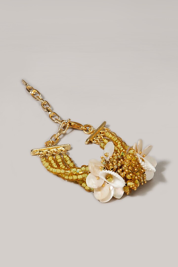 Gold Finish Crystal Bracelet by House of D'oro at Pernia's Pop Up Shop