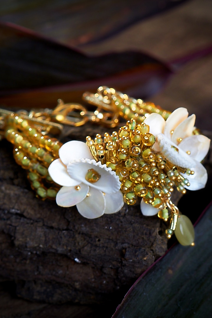 Gold Finish Crystal Bracelet by House of D'oro at Pernia's Pop Up Shop