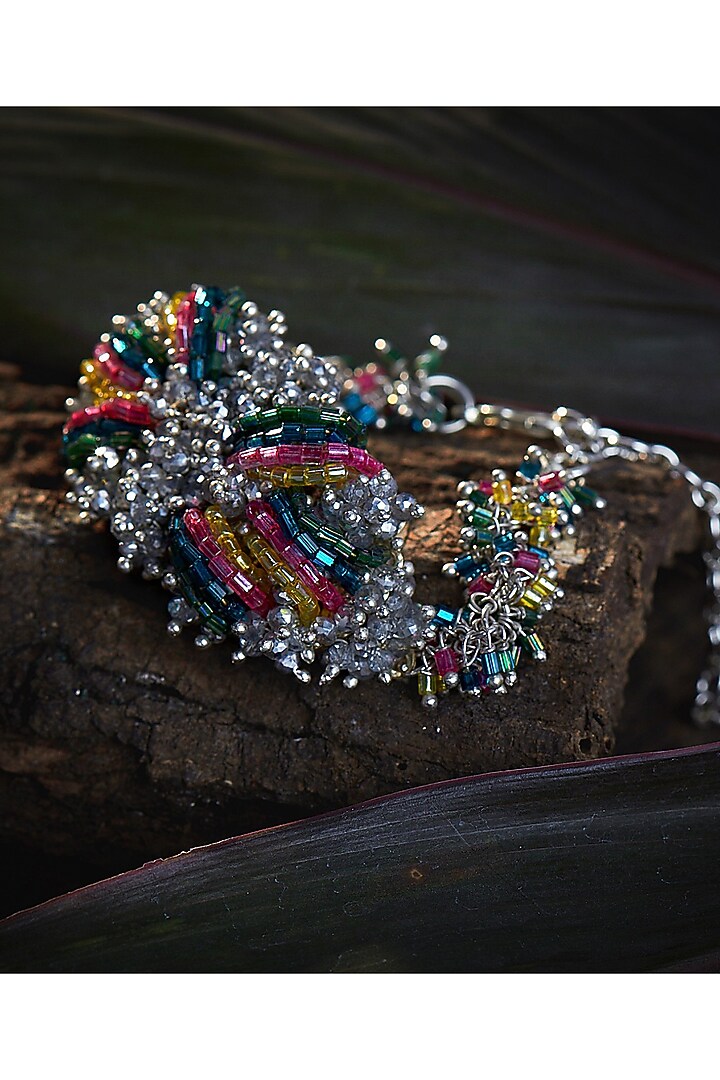 Multi-Colored Glass Beaded Bracelet by House of D'oro at Pernia's Pop Up Shop