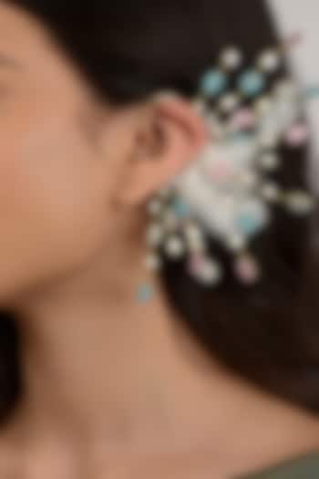 Gold Finish Beaded Ear Cuff by House of D'oro