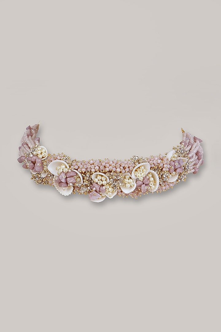 Lilac Crystal Choker Necklace by House of D'oro at Pernia's Pop Up Shop