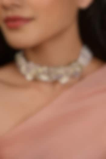 Lilac Crystal Choker Necklace by House of D'oro at Pernia's Pop Up Shop