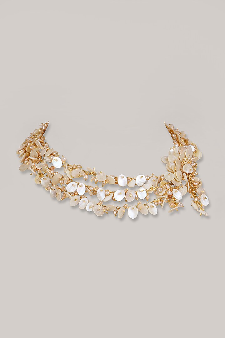 White Shell Necklace by House of D'oro at Pernia's Pop Up Shop