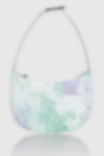 Multi-Colored Leather Glass Bead Embellished Hobo Bag by House of D'oro