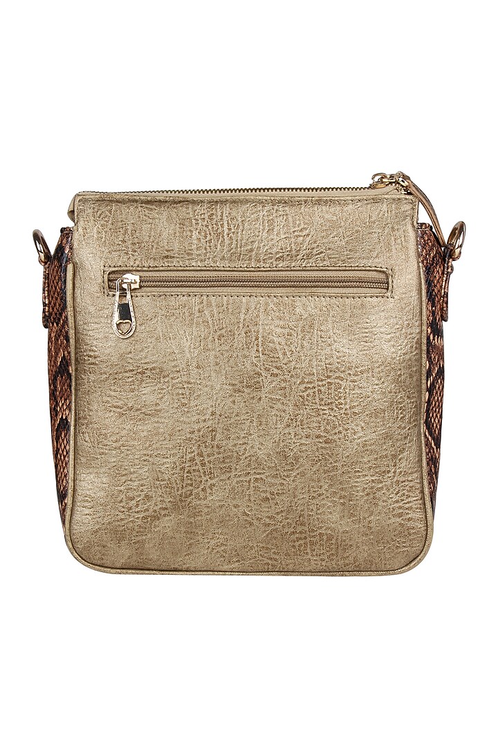 Brown Printed Crossbody Bag by House of D'oro at Pernia's Pop Up Shop
