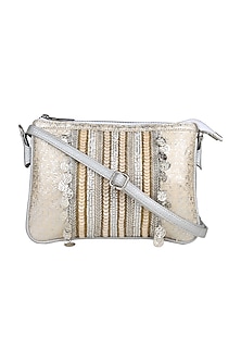 Silver Sequins Embellished Sling Bag Design by D'Oro at Pernia's Pop Up ...