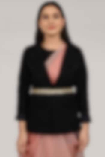 Gold Finish Metallic Beaded Waist Belt by House of D'oro at Pernia's Pop Up Shop