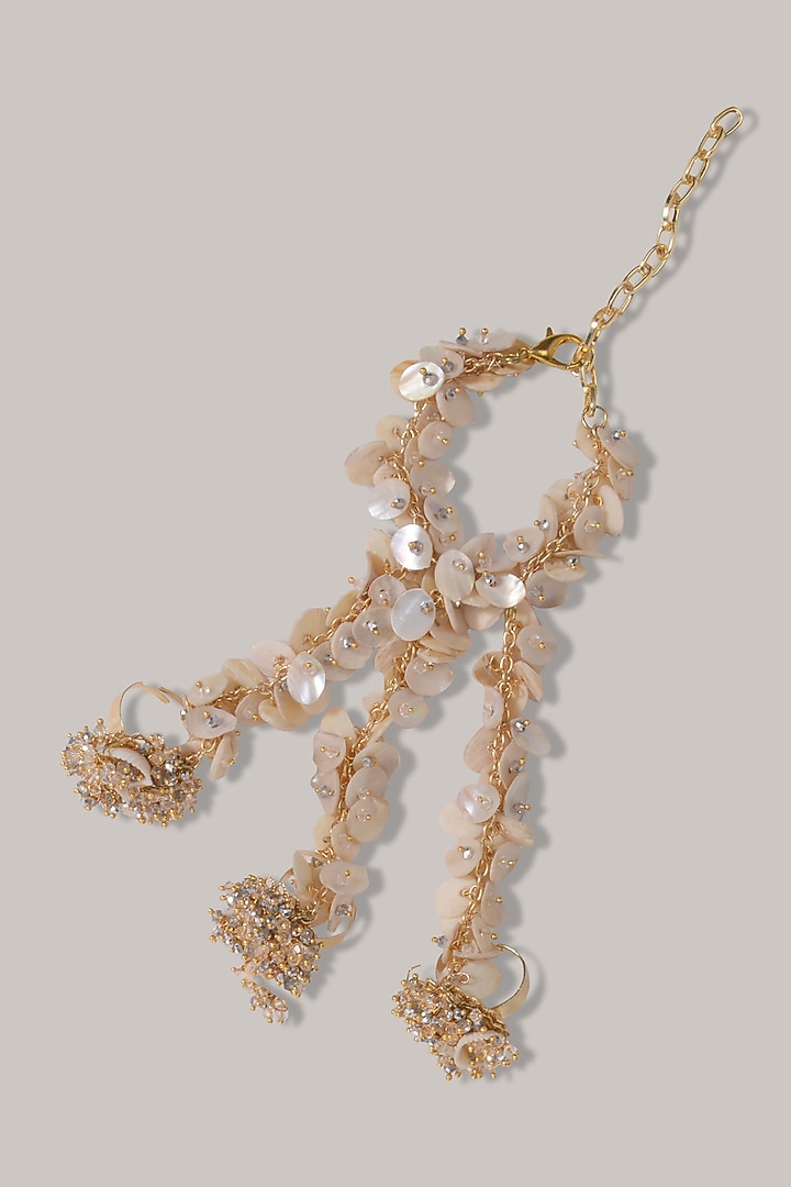 Gold Finish Crystal & Stone Bracelet by House of D'oro at Pernia's Pop Up Shop