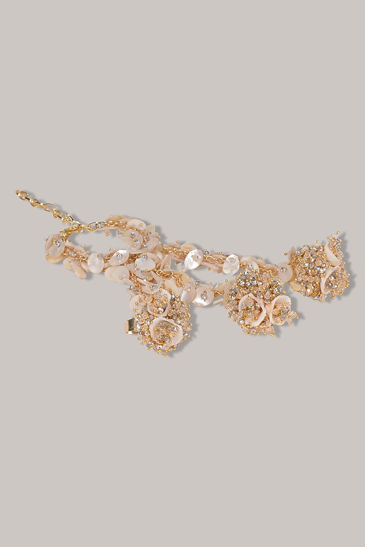 Gold Finish Crystal & Stone Bracelet by House of D'oro at Pernia's Pop Up Shop