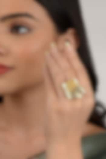 Gold Finish Baroque Ring by House of D'oro