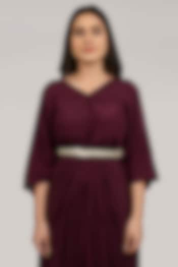 Gold Finish Sequins Embroidered Gold & White Waist Belt by House of D'oro at Pernia's Pop Up Shop