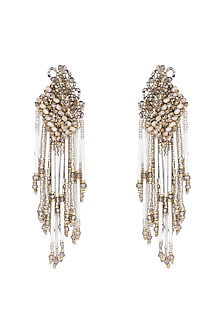 Gold Finish Handcrafted Glass Crystal Earrings Design by House of D'oro ...
