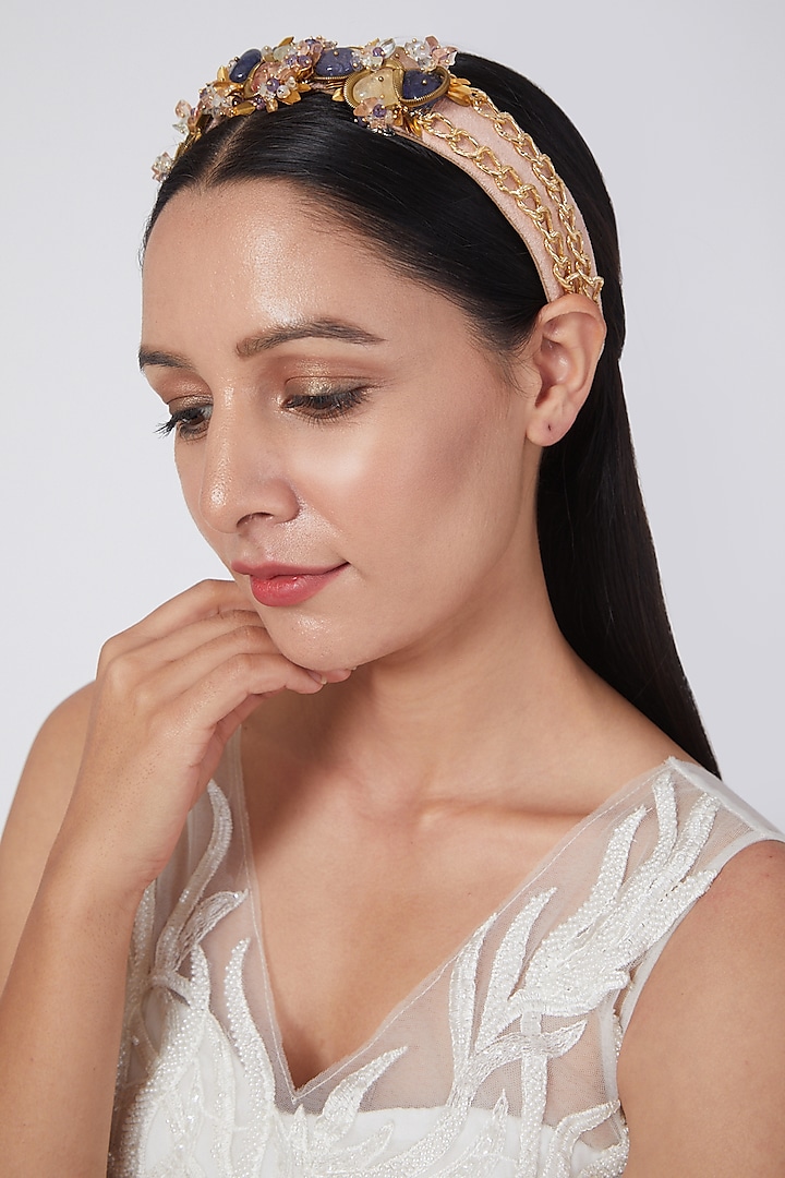 Gold Finish Handcrafted Hairband by House of D'oro