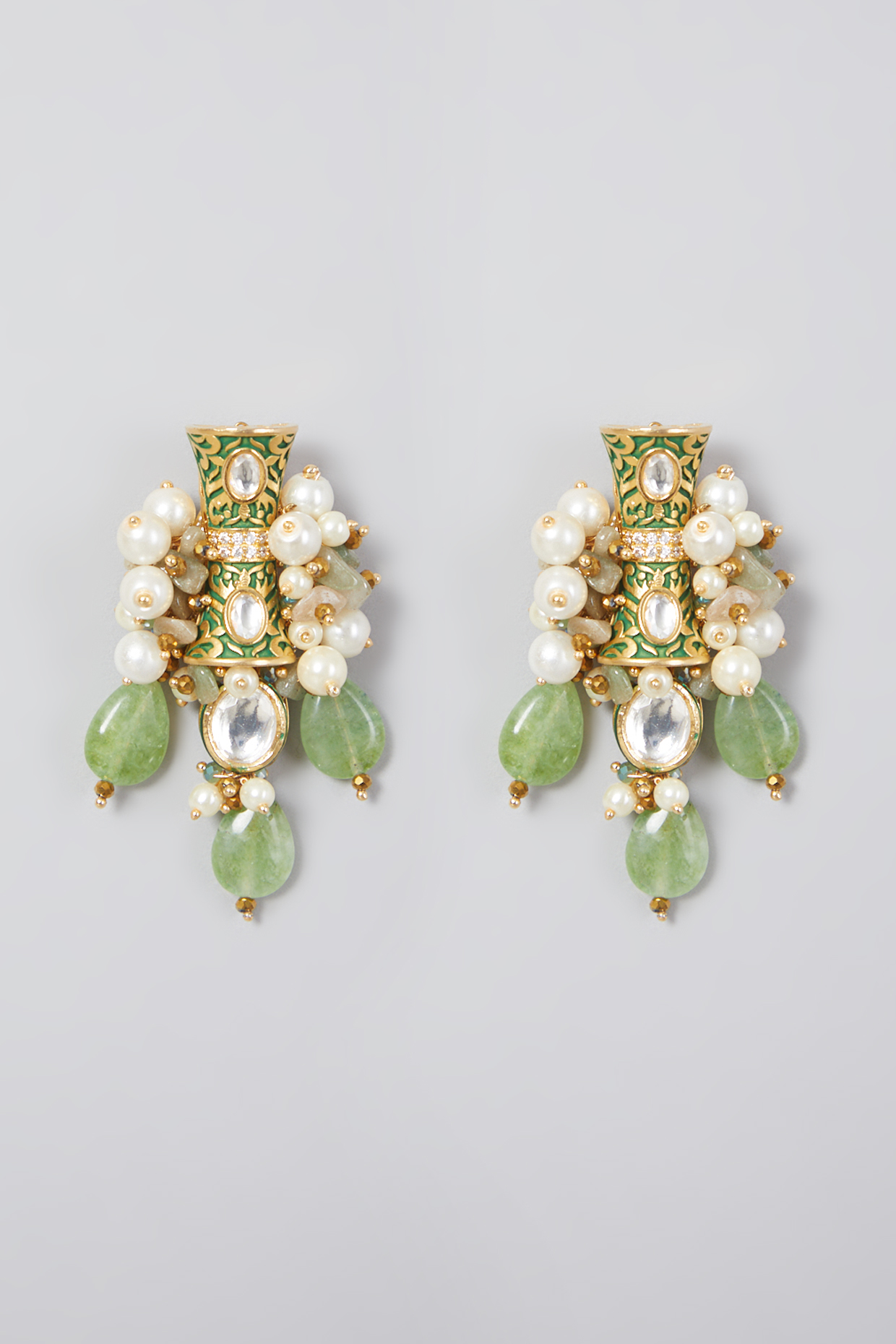 Gold Finish Handcrafted Stud Earrings by House of D'oro