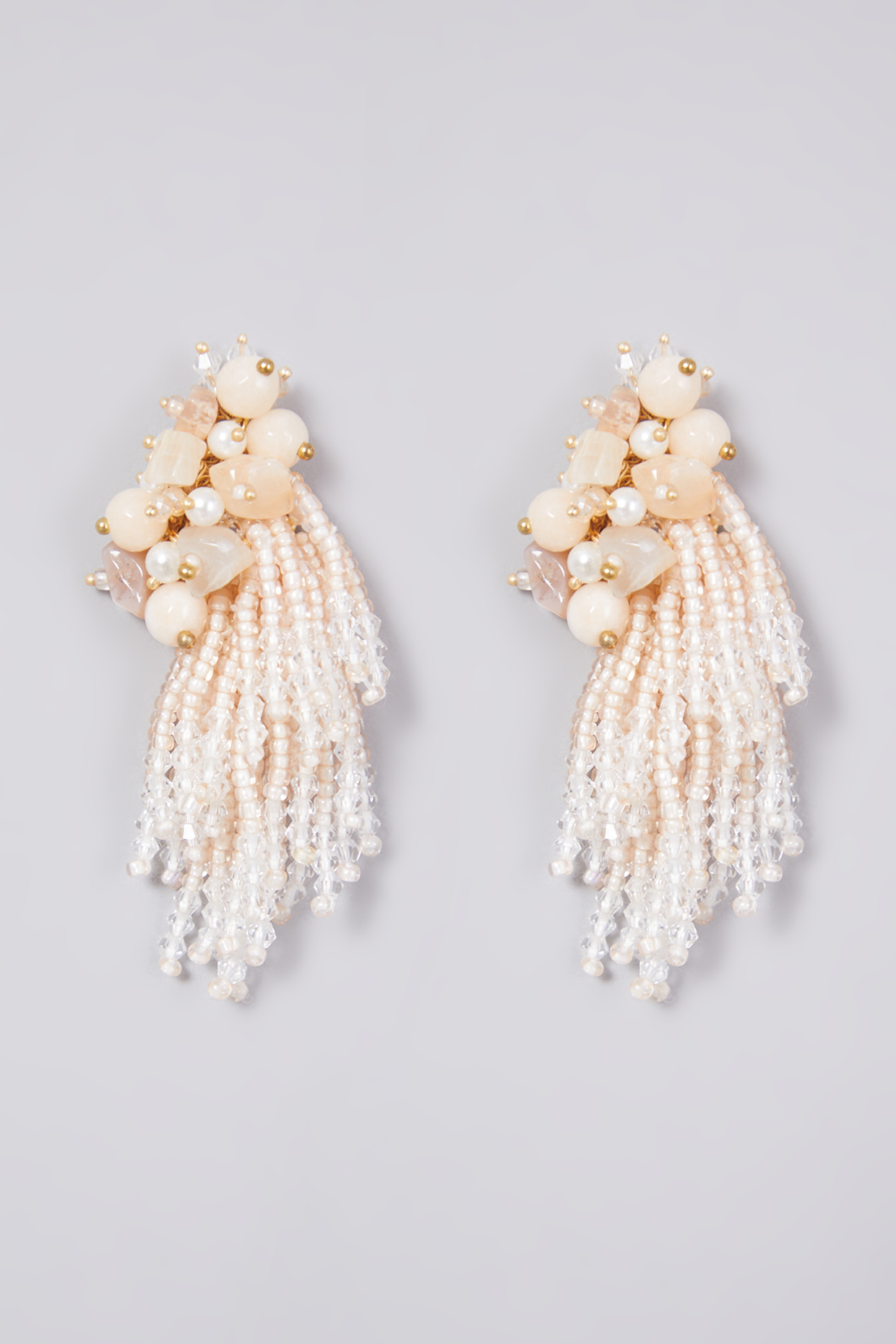 Gold Finish Handcrafted Pearl Earrings by House of D'oro