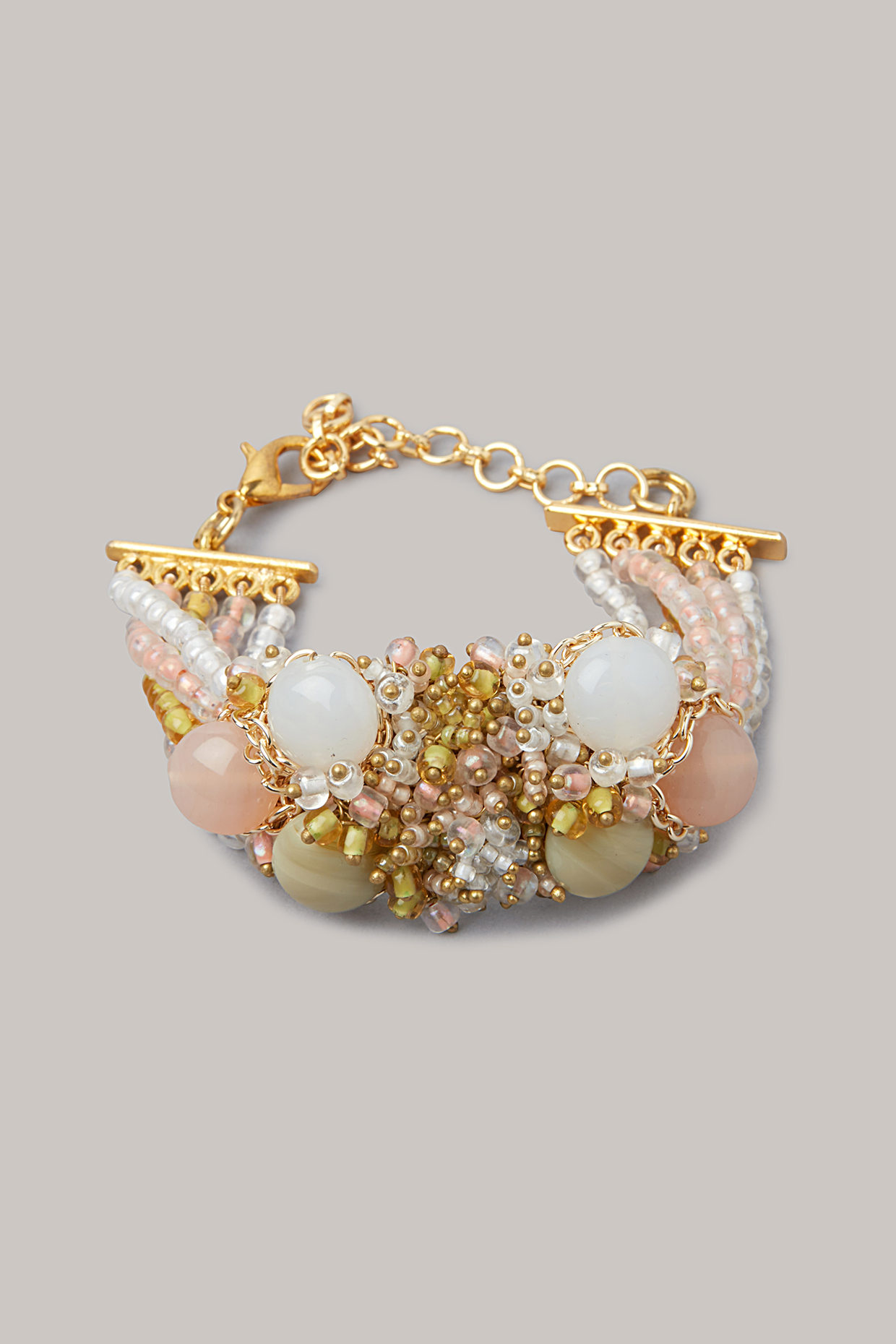 Multi-Colored Natural Stone Bracelet by House of D'oro