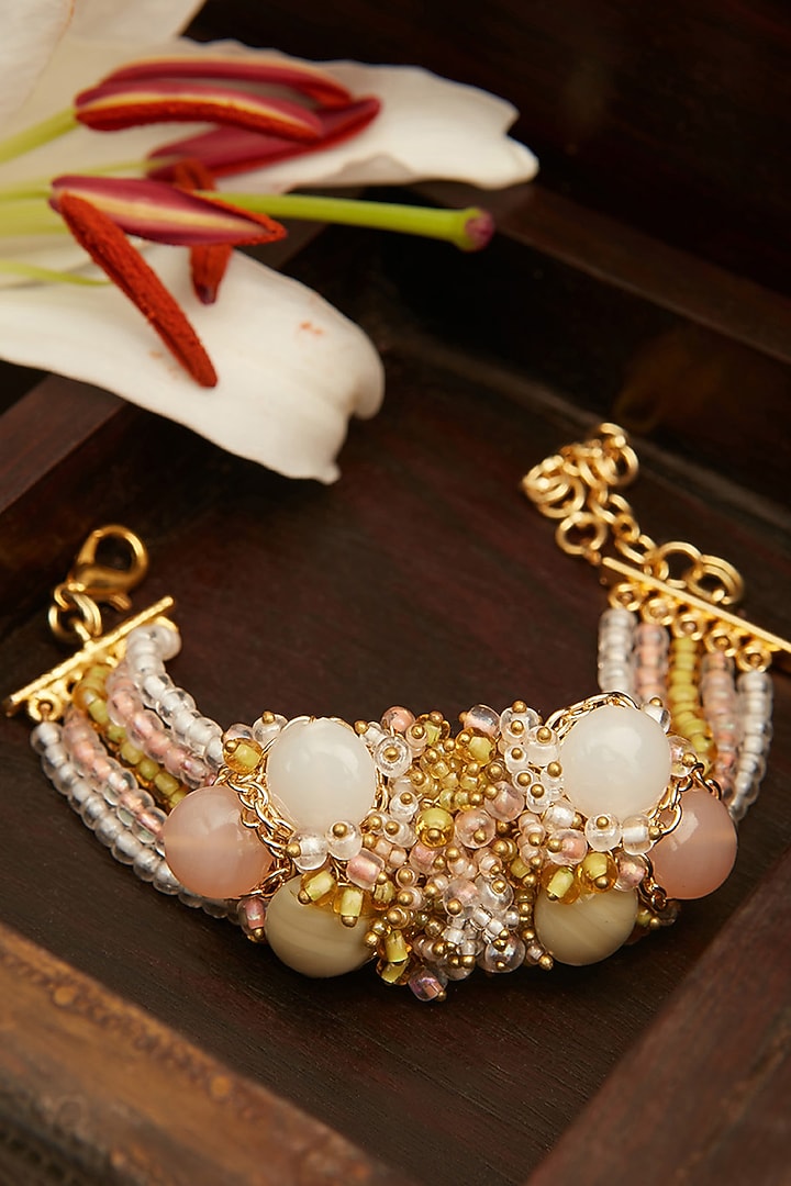 Multi-Colored Natural Stone Bracelet by House of D'oro at Pernia's Pop Up Shop