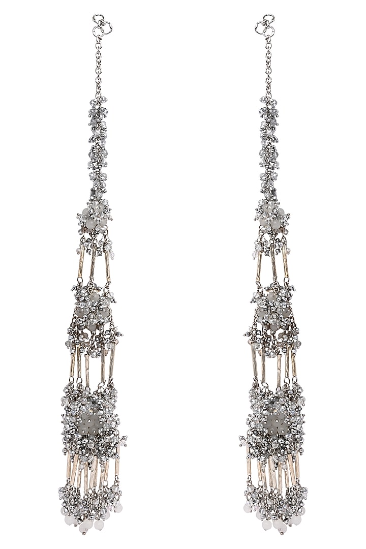Silver Finish Brass Handcrafted Earchains by House of D'oro at Pernia's Pop Up Shop