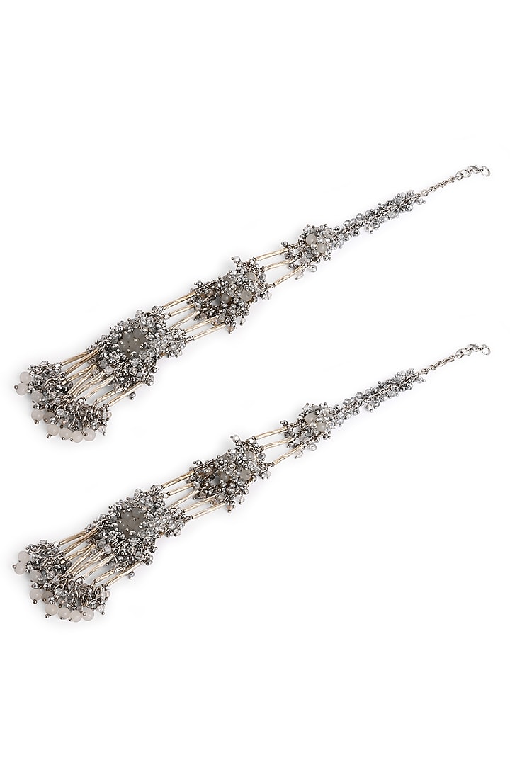 Silver Finish Brass Handcrafted Earchains by House of D'oro at Pernia's Pop Up Shop
