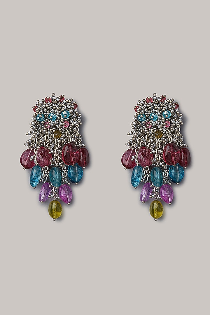 Gold Finish Shell Tassel Earrings by House of D'oro at Pernia's Pop Up Shop