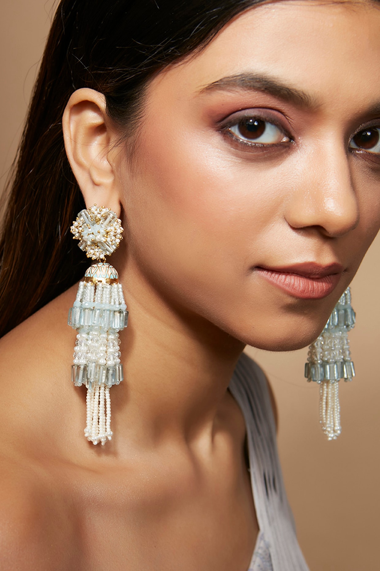 Tassel Drop Earrings for Girls and Women (Black) - AP-26 – Anokhiada.com