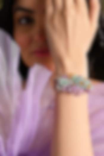 Gold Finish Multi-Colored Stone Bracelet by House of D'oro at Pernia's Pop Up Shop