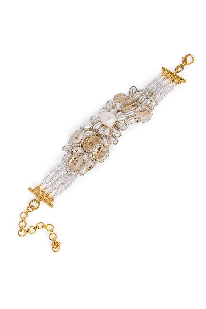 Gold Finish Freshwater Pearl Bracelet by House of D'oro at Pernia's Pop Up Shop