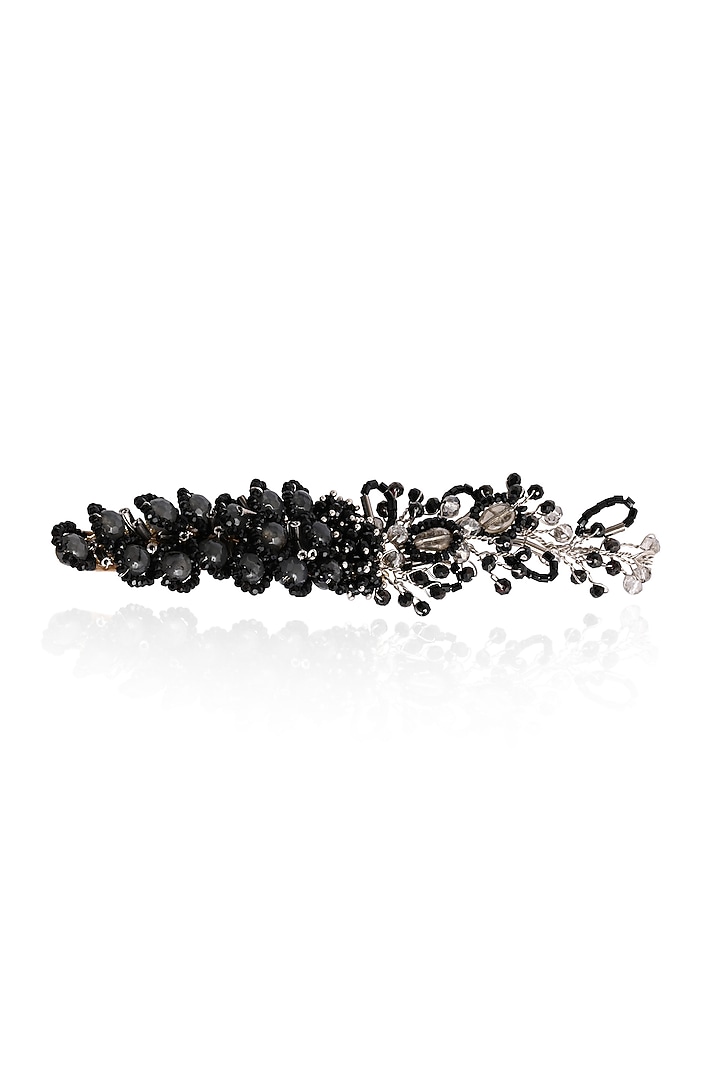 Gold Finish Black Quartz Floral Bracelet by House of D'oro at Pernia's Pop Up Shop