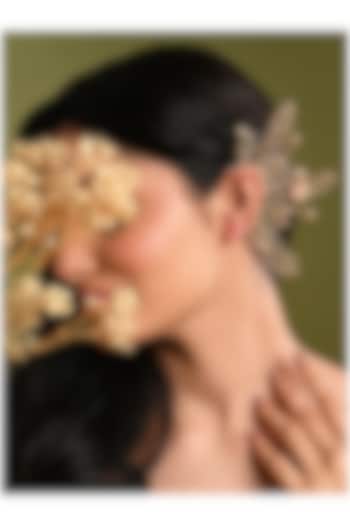 Gold Finish Freshwater Pearl Ear Cuff by House of D'oro at Pernia's Pop Up Shop