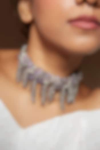 Lilac Stone Choker Necklace by House of D'oro at Pernia's Pop Up Shop