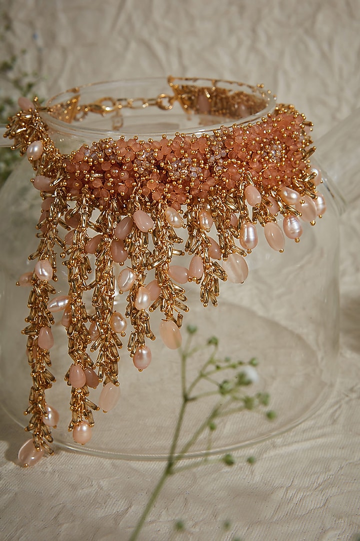 Gold Pearl Necklace by House of D'oro at Pernia's Pop Up Shop