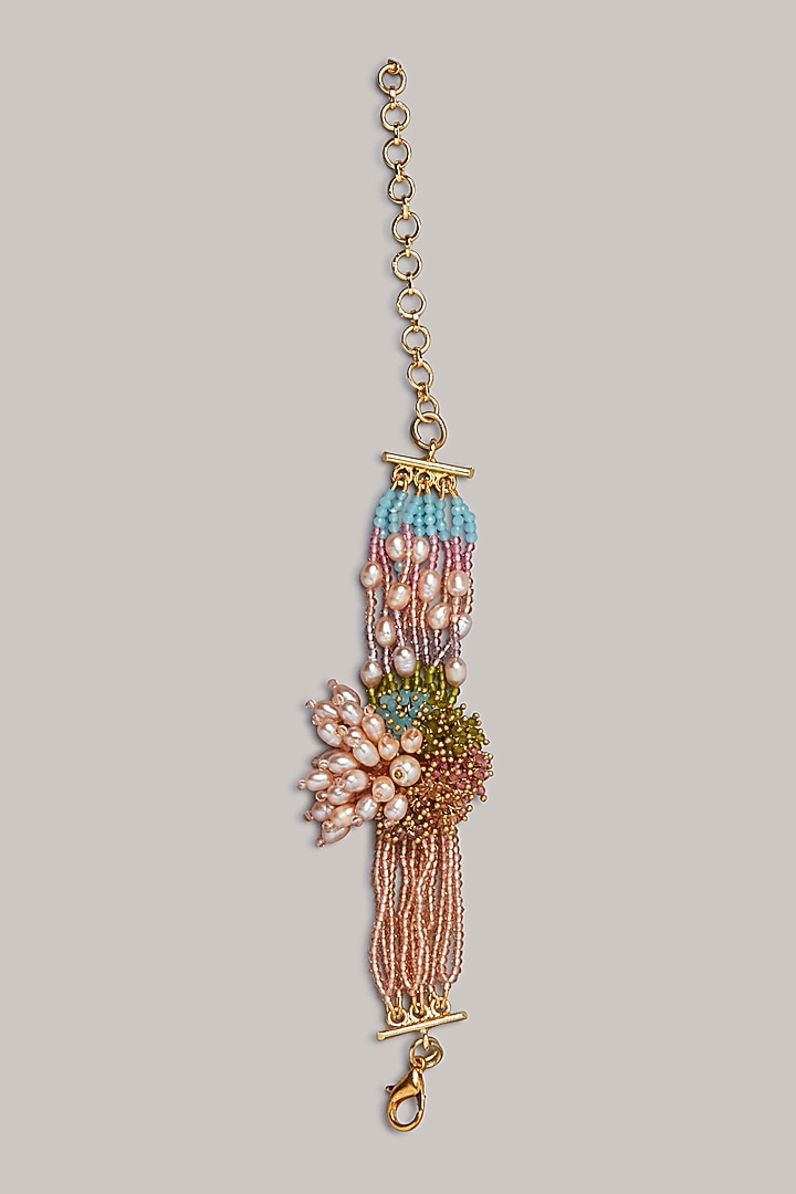 Gold Finish Baroque Pearl Bracelet by House of D'oro at Pernia's Pop Up Shop