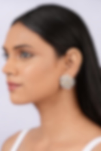 Sky Blue Gemstone Beaded Stud Earrings by House of D'oro at Pernia's Pop Up Shop