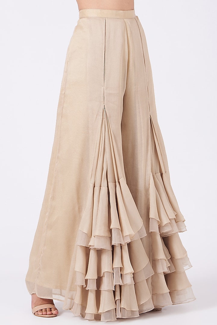 Nude Hand Embroidered Jacket Set by Design O Stitch at Pernia's Pop Up Shop