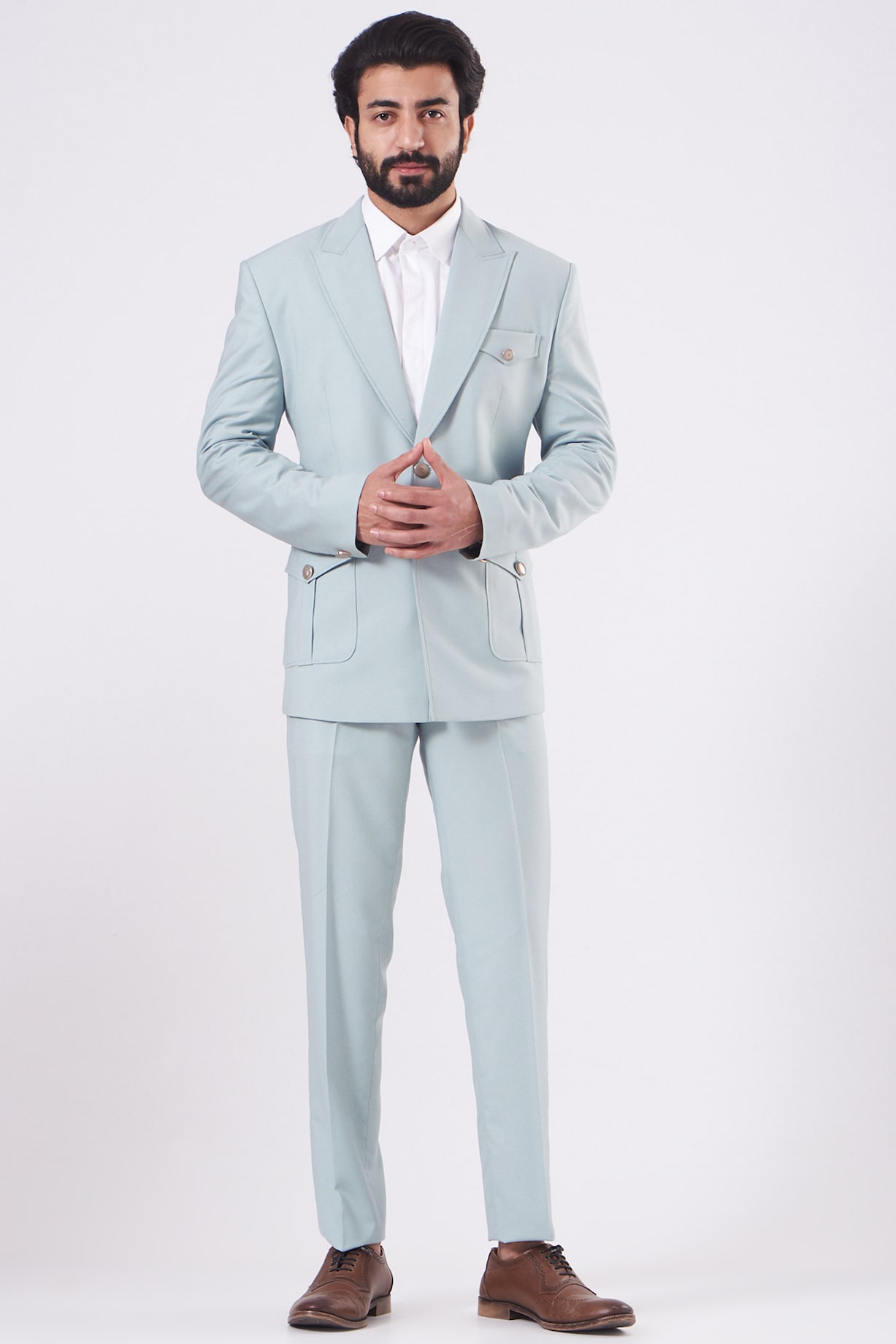 Powder Blue Suit For Men - Fitted.ng