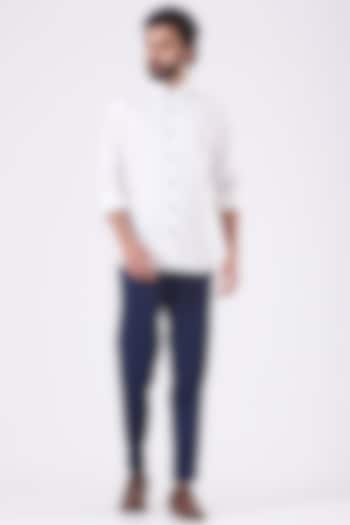 White Cotton Summer Shirt by Design O Stitch Men at Pernia's Pop Up Shop