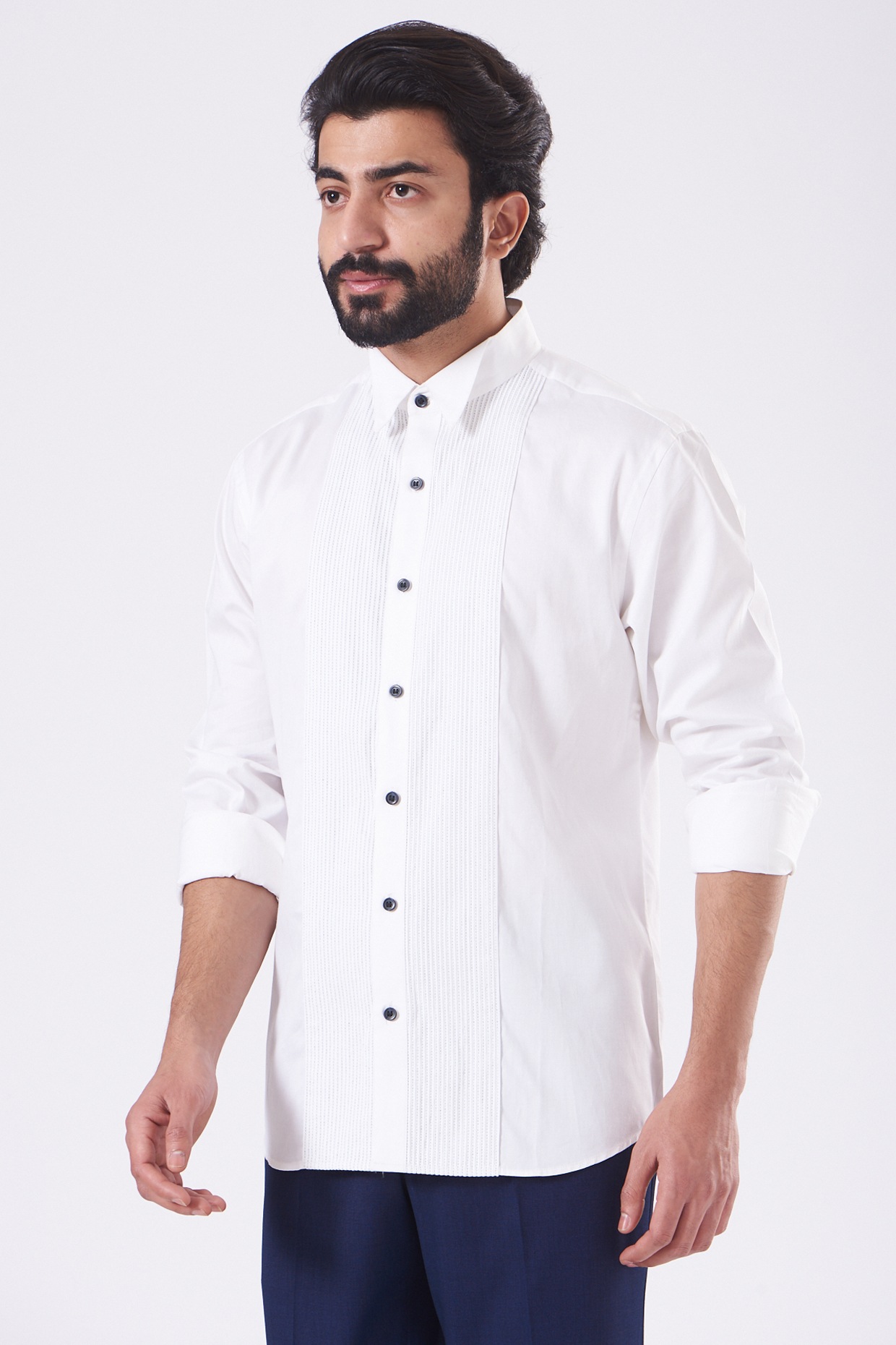 White Cotton Shirt Design by Design O Stitch Men at Pernia s Pop