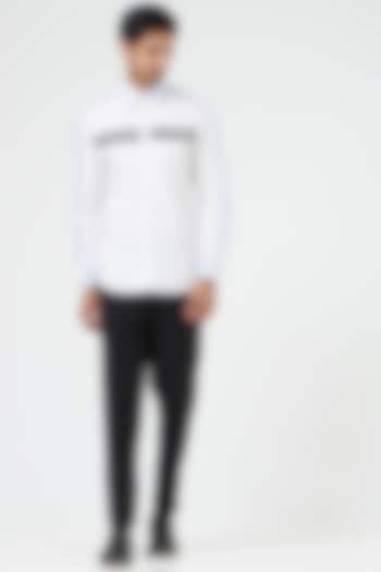 White Cotton Summer Shirt by Design O Stitch Men at Pernia's Pop Up Shop