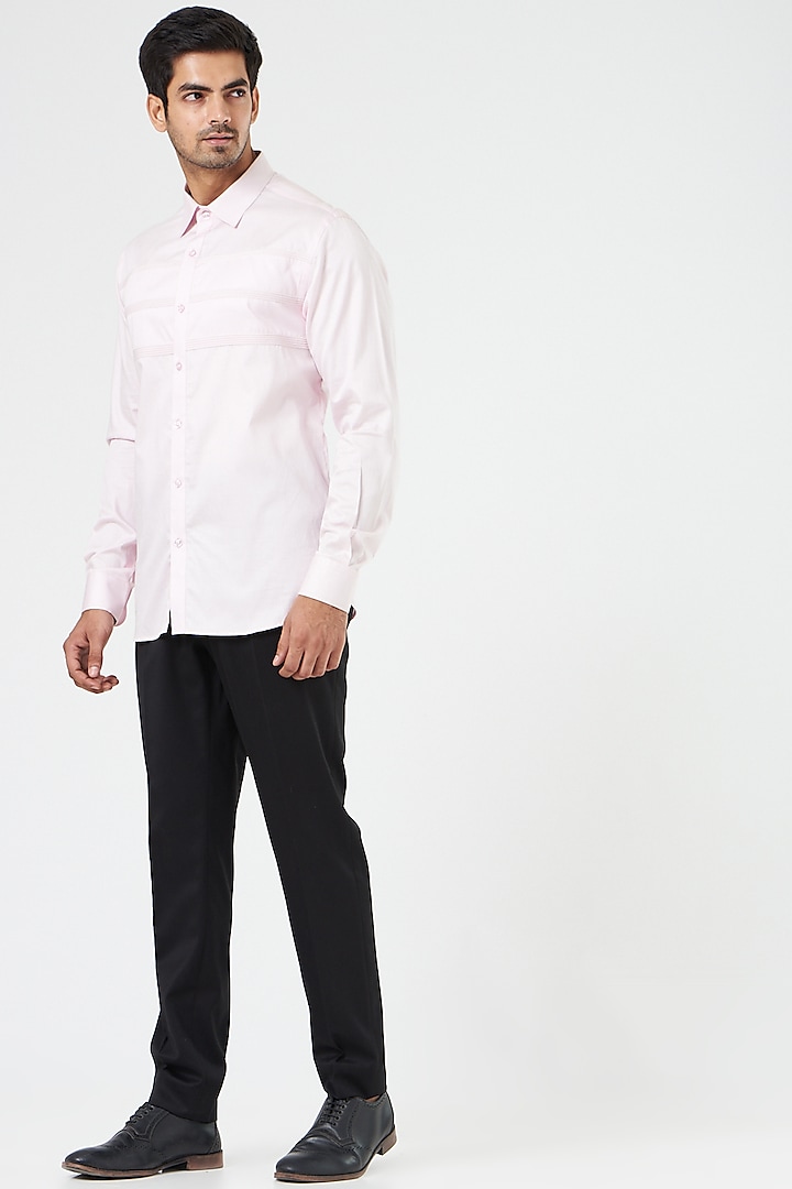 Baby Pink Cotton Shirt by Design O Stitch Men at Pernia's Pop Up Shop