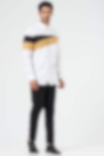 White Cotton Summer Shirt by Design O Stitch Men at Pernia's Pop Up Shop