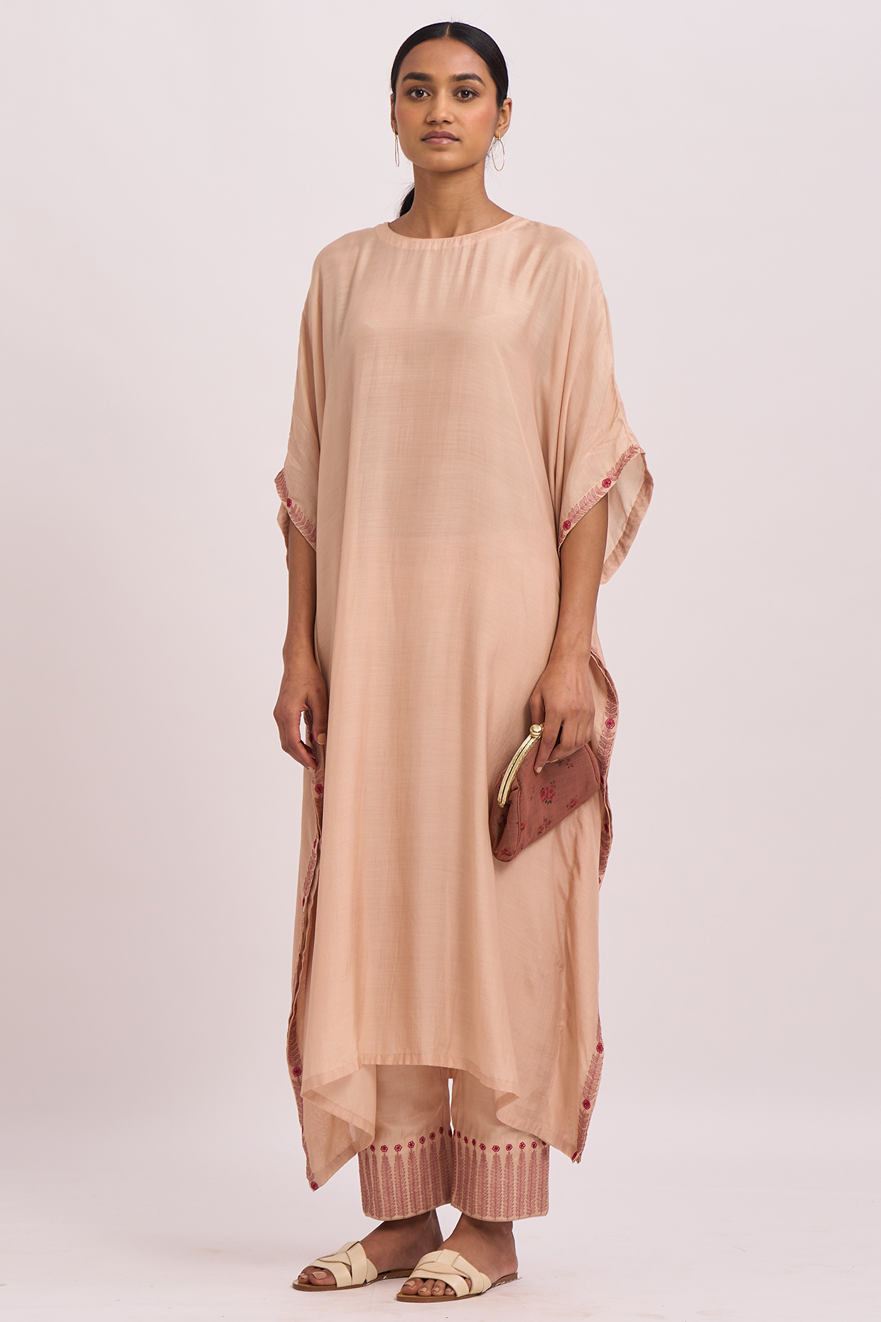 Dark Beige Cotton Sling Bag by Dot