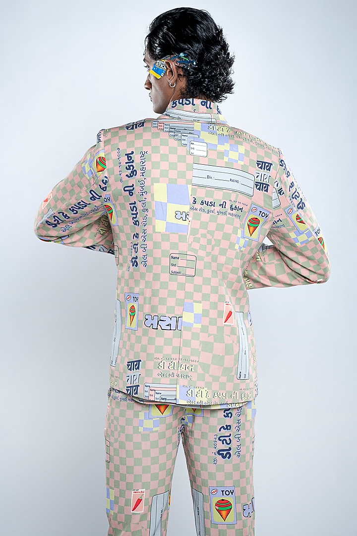 Multi-Colored Lyocell Tencel Flex Printed Blazer by Doh Tak Keh Men at Pernia's Pop Up Shop