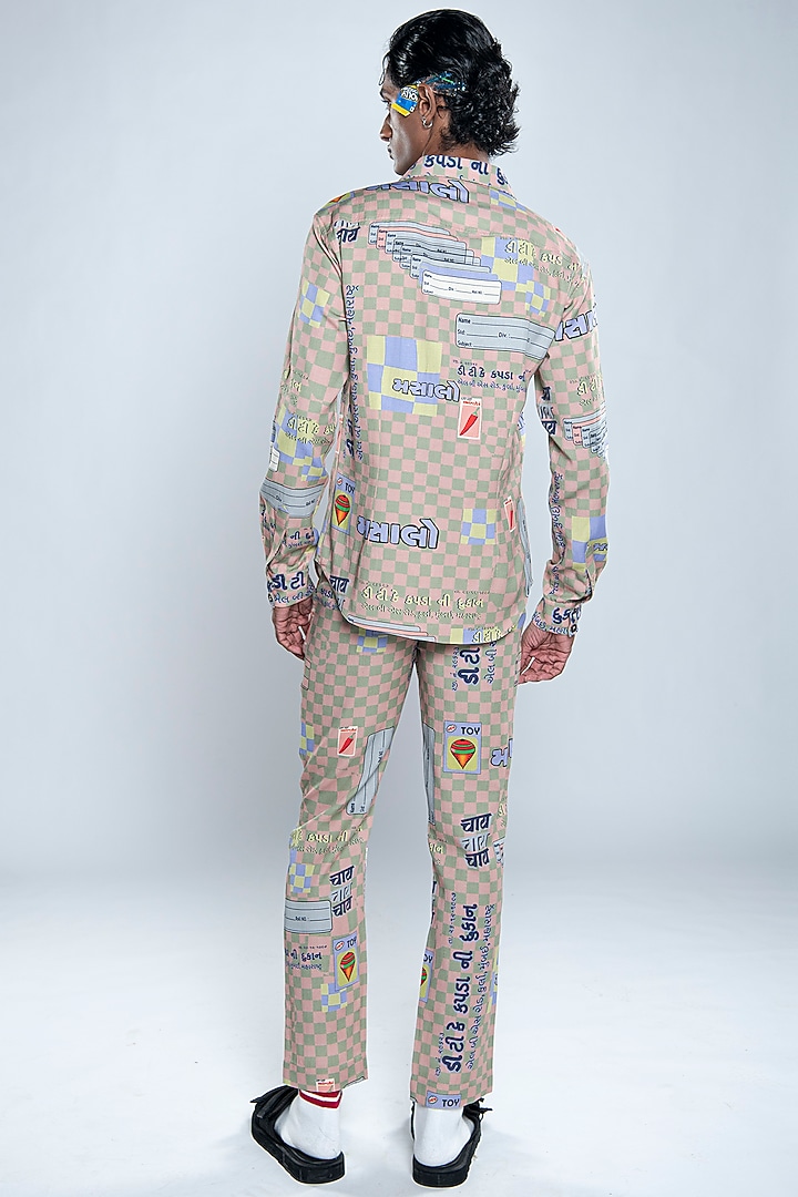 Multi-Colored Lyocell Tencel Flex Printed Party Wear Shirt by Doh Tak Keh Men at Pernia's Pop Up Shop