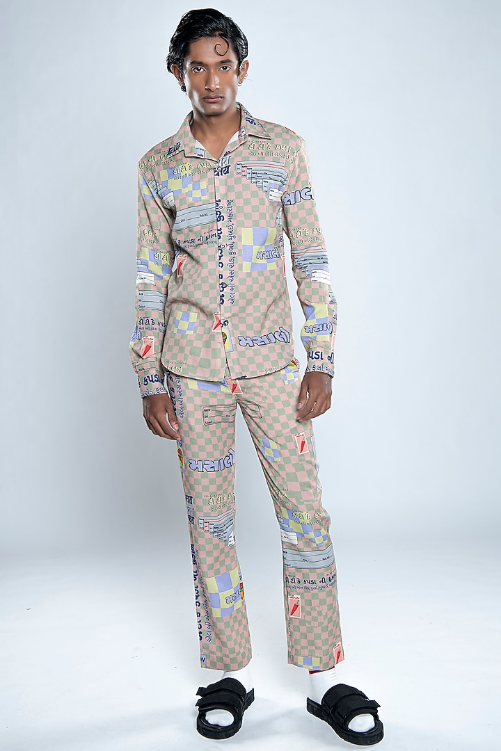 Multi-Colored Lyocell Tencel Flex Printed Party Wear Shirt by Doh Tak Keh Men at Pernia's Pop Up Shop
