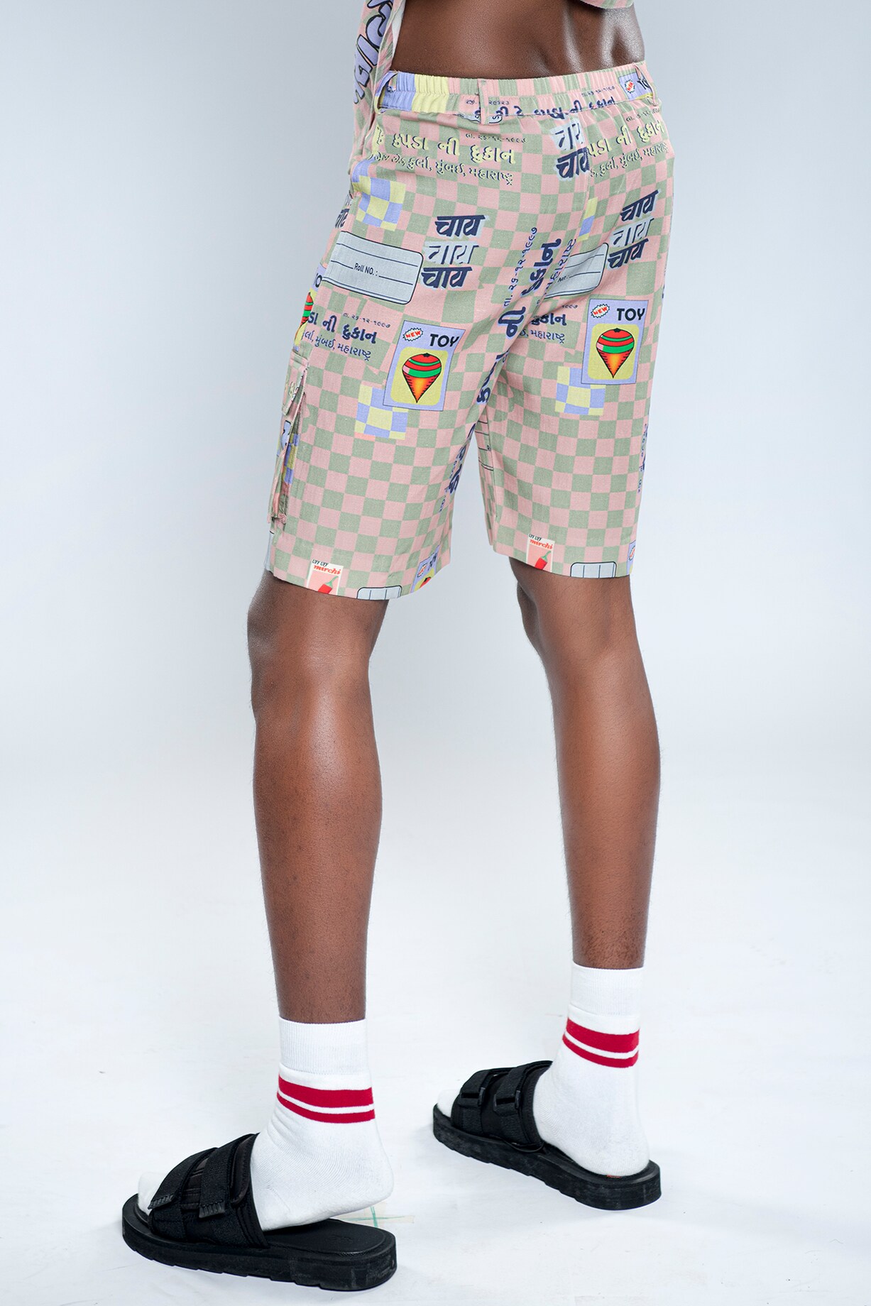 Multi-Colored Lyocell Tencel Flex Printed Shorts by Doh Tak Keh Men
