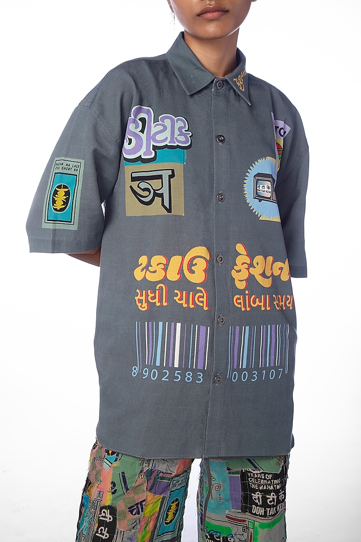 Multi-Colored Lyocell Tencel Flex Printed Summer Shirt by Doh Tak Keh Men at Pernia's Pop Up Shop