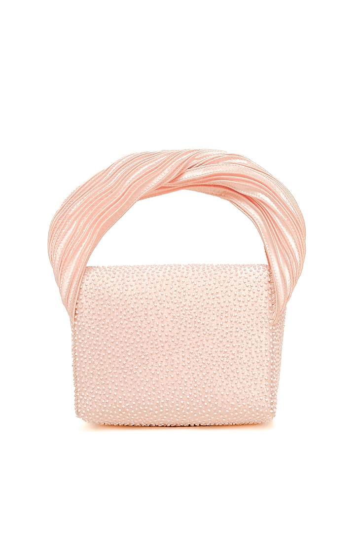 Apricot Crystal Hand Embroidered Clutch by Doux Amour at Pernia's Pop Up Shop