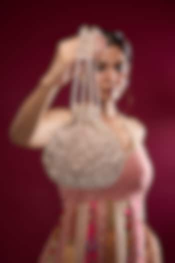 Rose Gold Luxe Microfiber Suede Potli by Doux Amour at Pernia's Pop Up Shop