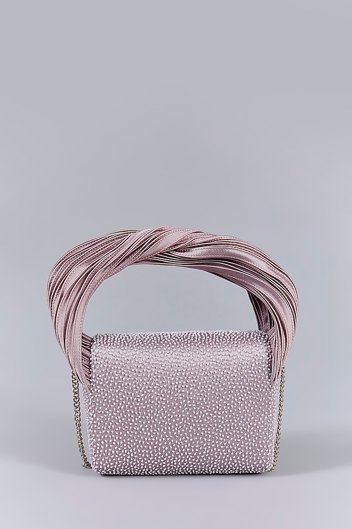 Lilac Faux Leather Clutch by Doux Amour at Pernia's Pop Up Shop